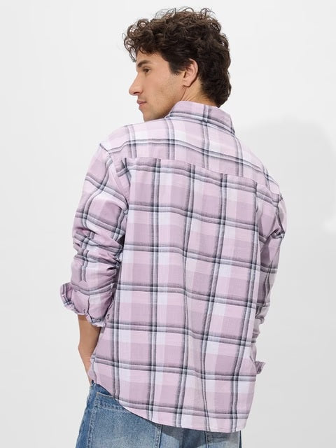 Plaid Rosy Grid Shirts