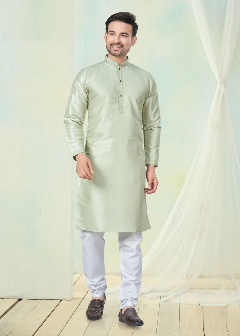 Pure Silk Kurta Pajama For Men's