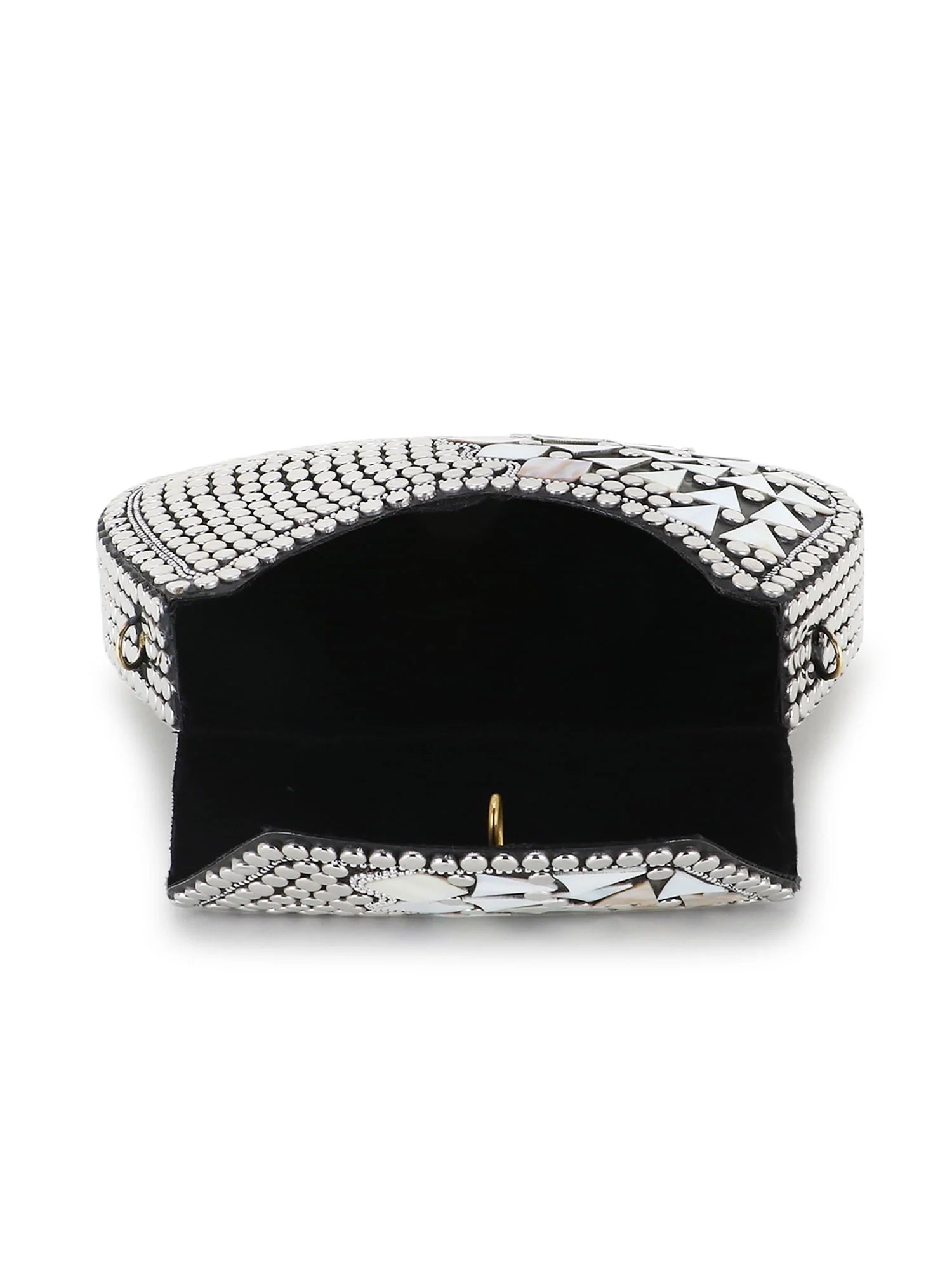 Mosaic Metal Embellished Clutch