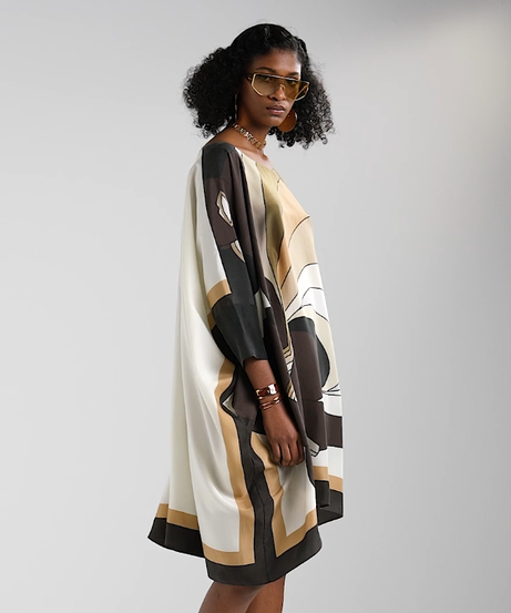 Luxury Soft Crepe Silk Kaftan, Lightweight and Breathable Caftan For Women's