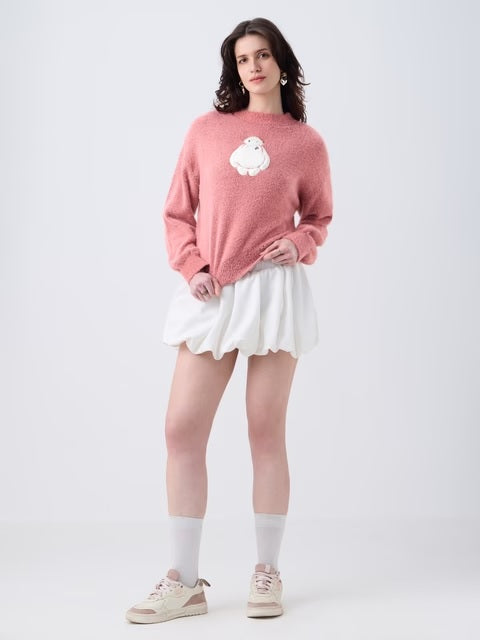 Disne Fuzzy Baymax Women Oversized Sweaters