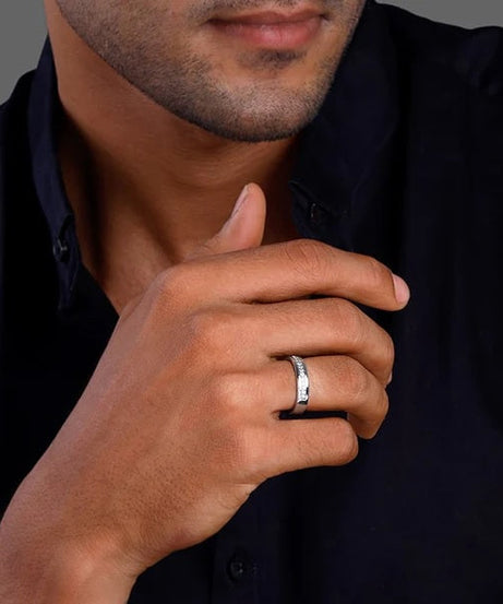 Silver Simple Serenity Men's Ring