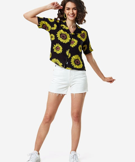 Sunflower Pattern Women Holiday Shirts
