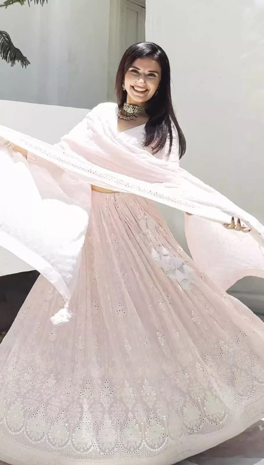 Georgette With Sequence & Theard Work Lehenga Blouse Dupatta