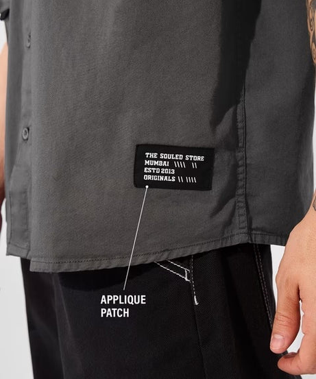 Utility Moon Grey Oversized Shirts