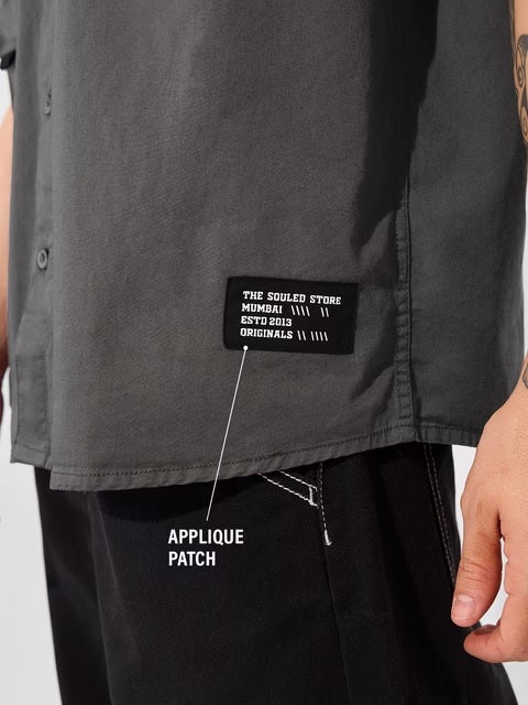 Utility Moon Grey Oversized Shirts