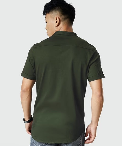 Dark Green Knit Shirts