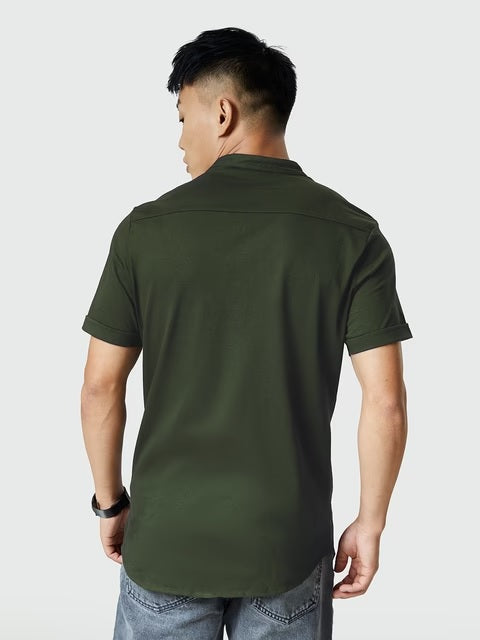Dark Green Knit Shirts