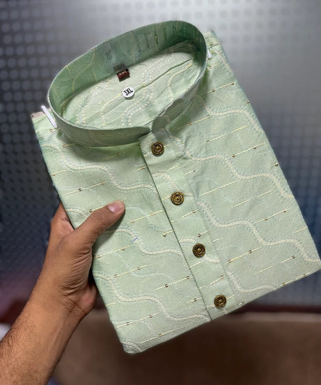 Men's Jacquard Kurta Pajama Set