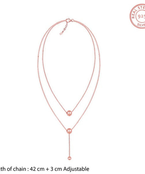 Rose Gold Terrific Trio Necklace