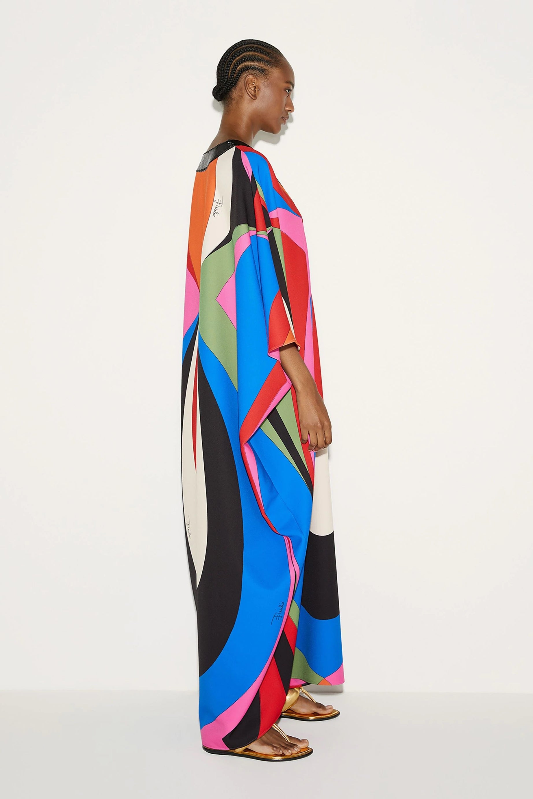 Korean BSY With Sequence Work Long Kaftan For Women's