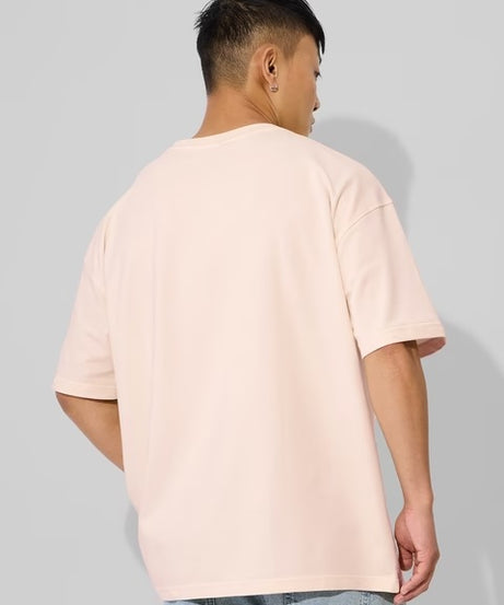 Nude Pink Men Oversized T-shirt