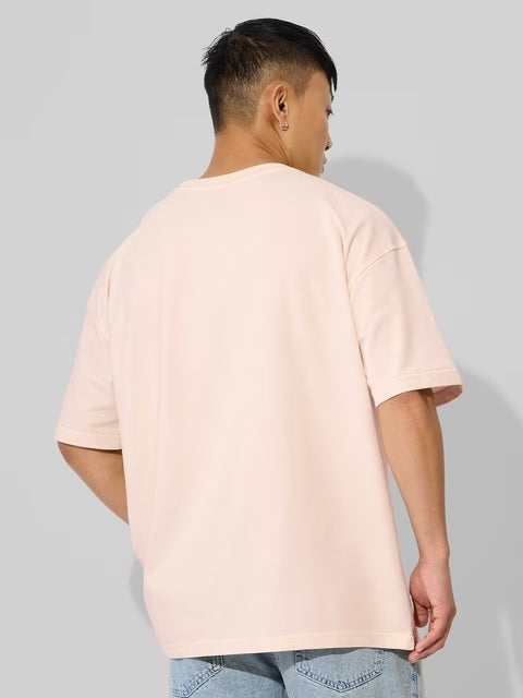 Nude Pink Men Oversized T-shirt