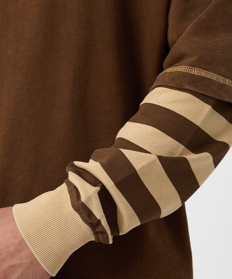 Doctor Sleeve  Mocha Oversized Full Sleeve T-Shirts
