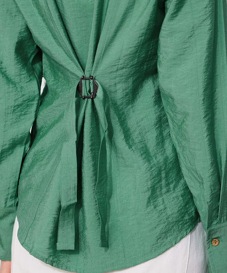 Back Tie Up Lime Women Shirts