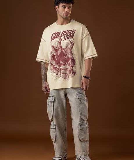 Attack On Titan Colossus Super Oversized T-Shirts