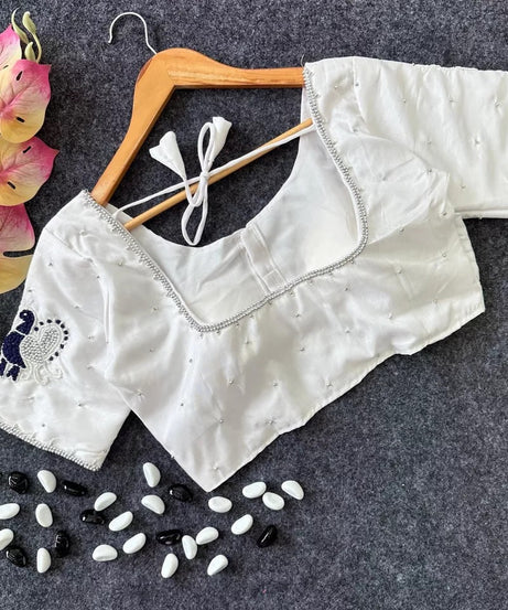 Lemon Silk Saree Blouse