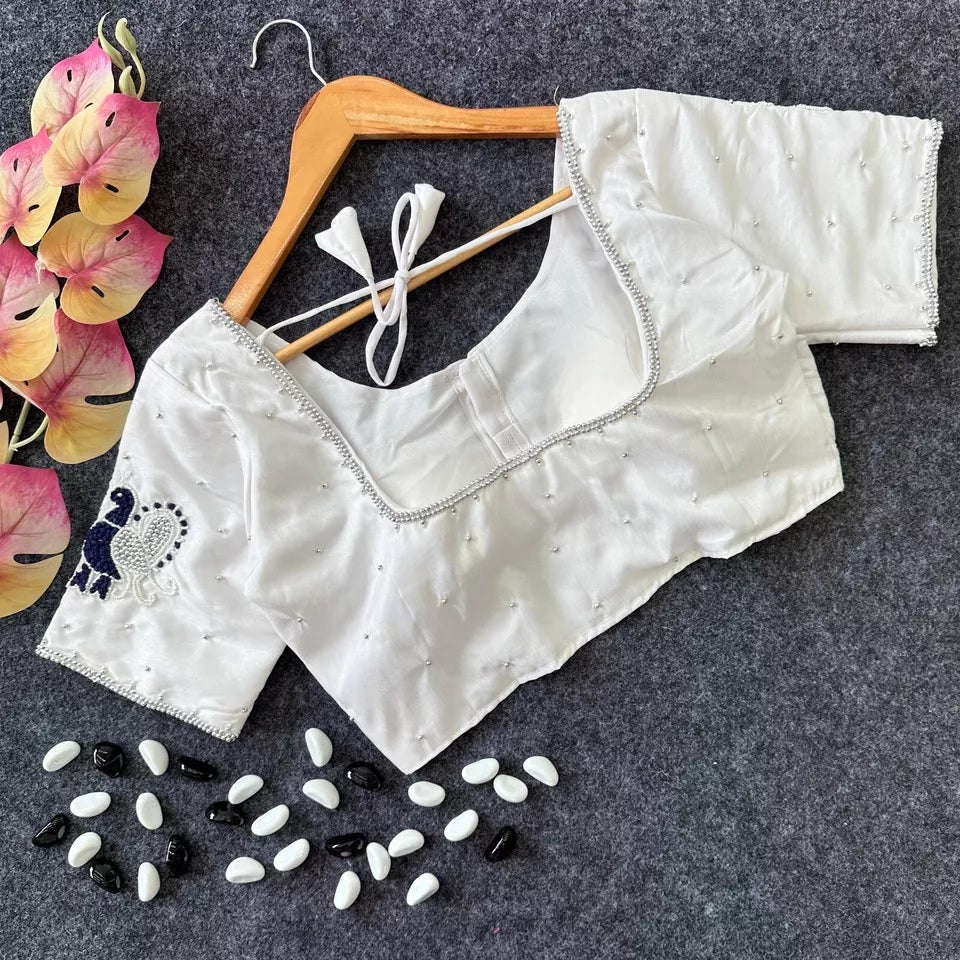 Lemon Silk Saree Blouse