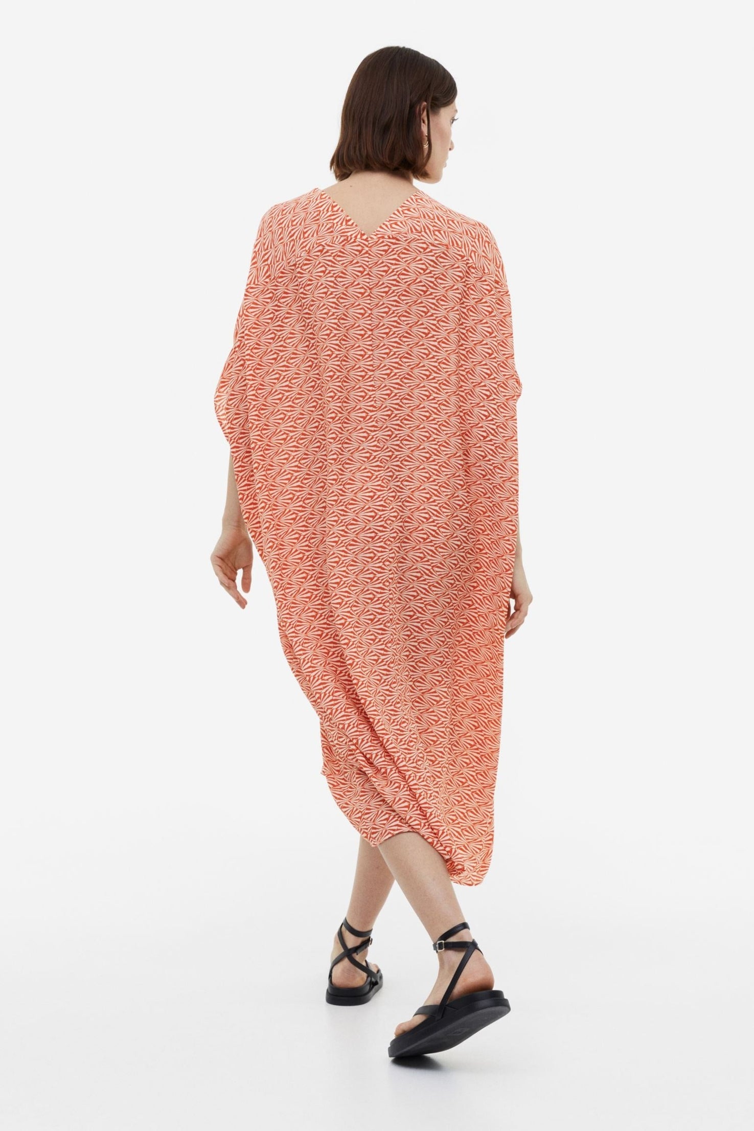 Soft Cotton Blend Printed Long Kaftan For Women's