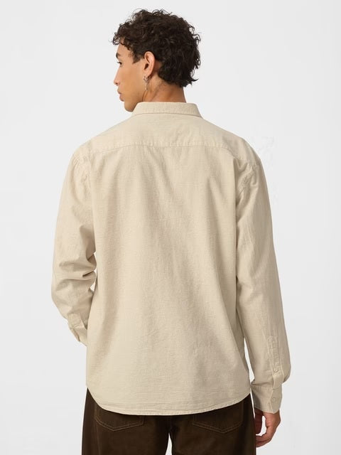 Cotton Linen Beige Cotton Linen Shirts
