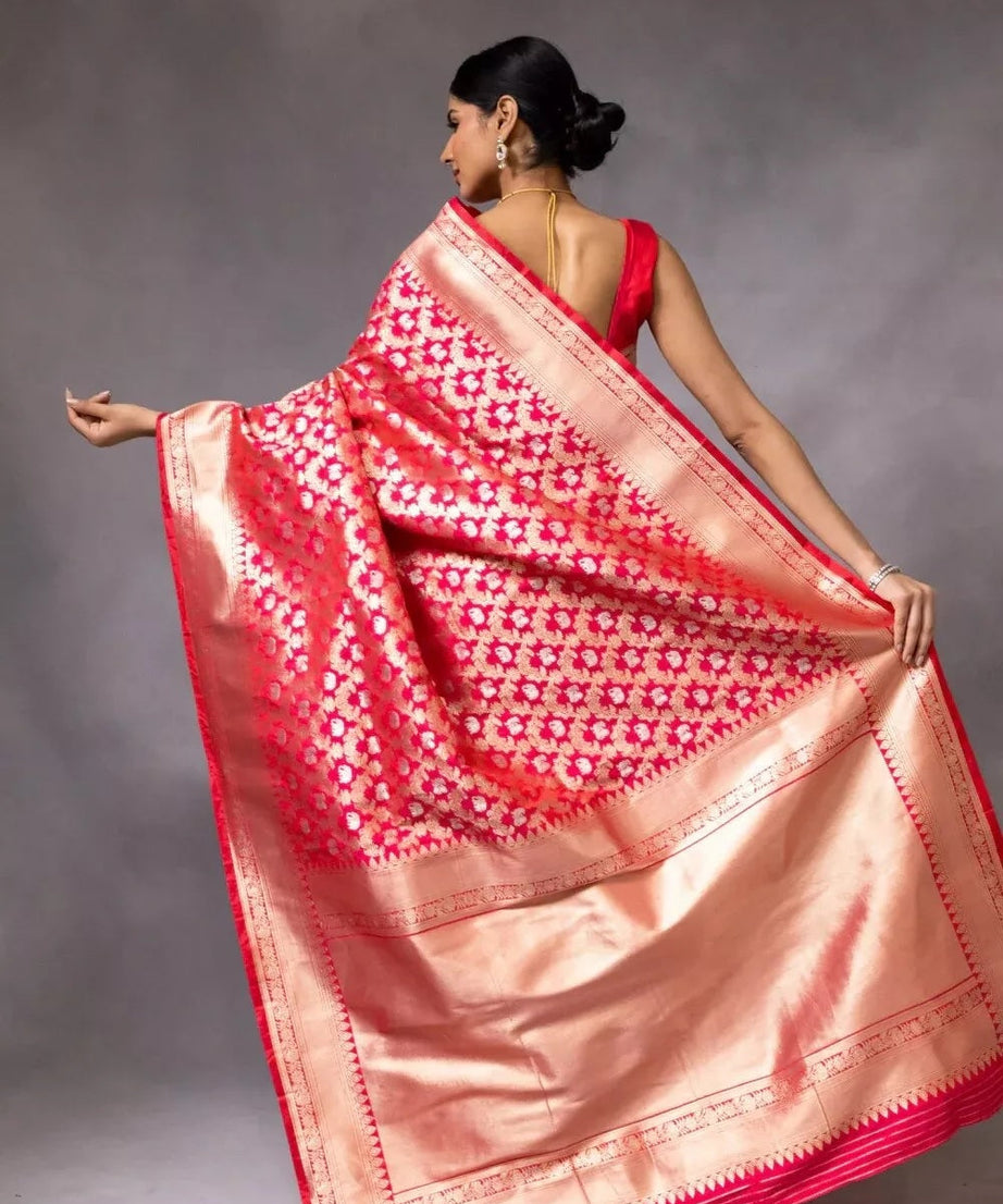 Banarasi Soft Silk Traditional Saree , Designer Party Wear Saree & Blouse