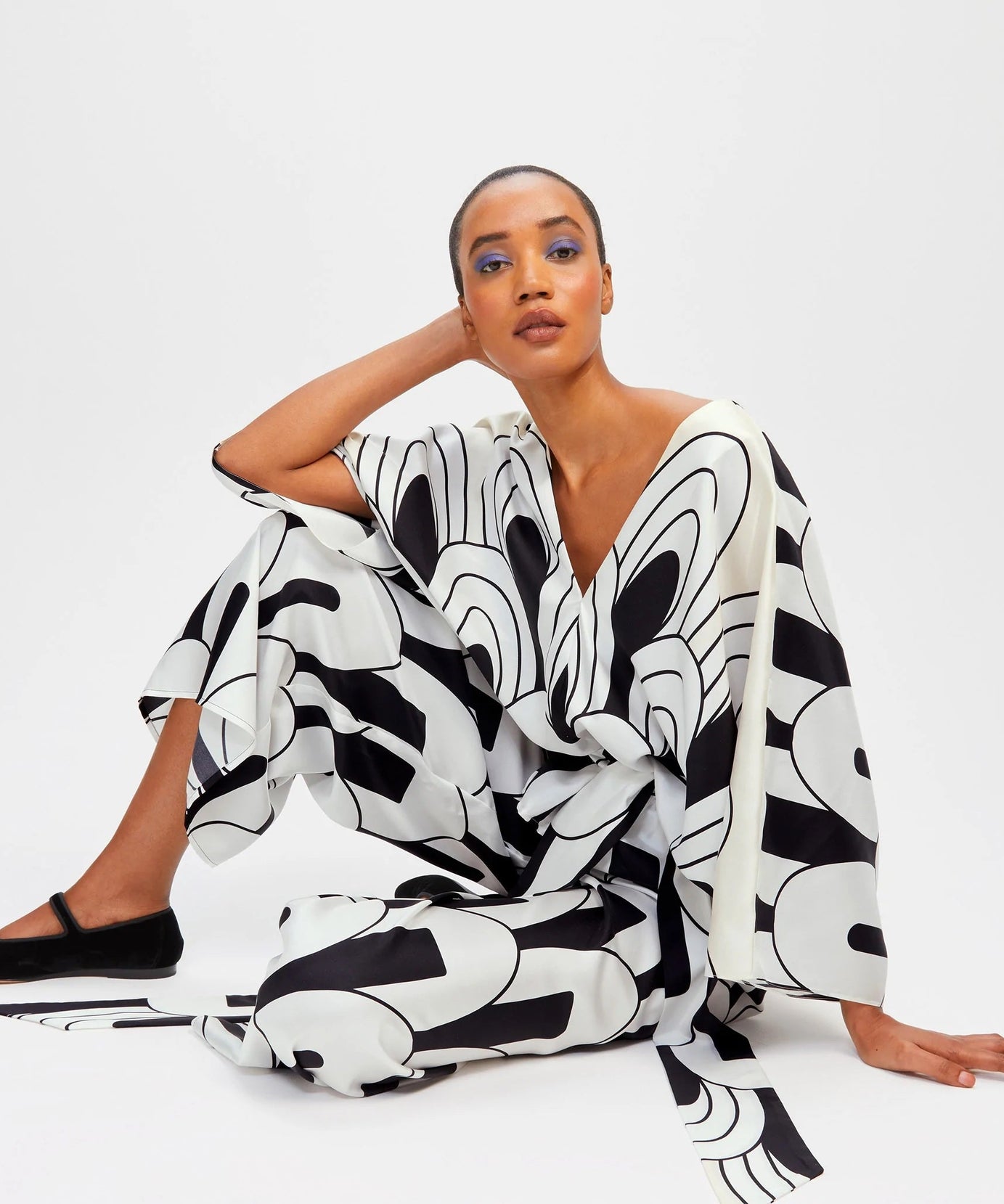 Women's Printed Soft Satin Silk Co-ord Set