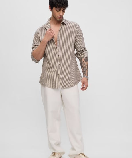 Cotton Linen Striped Sienna Cotton Linen Shirts