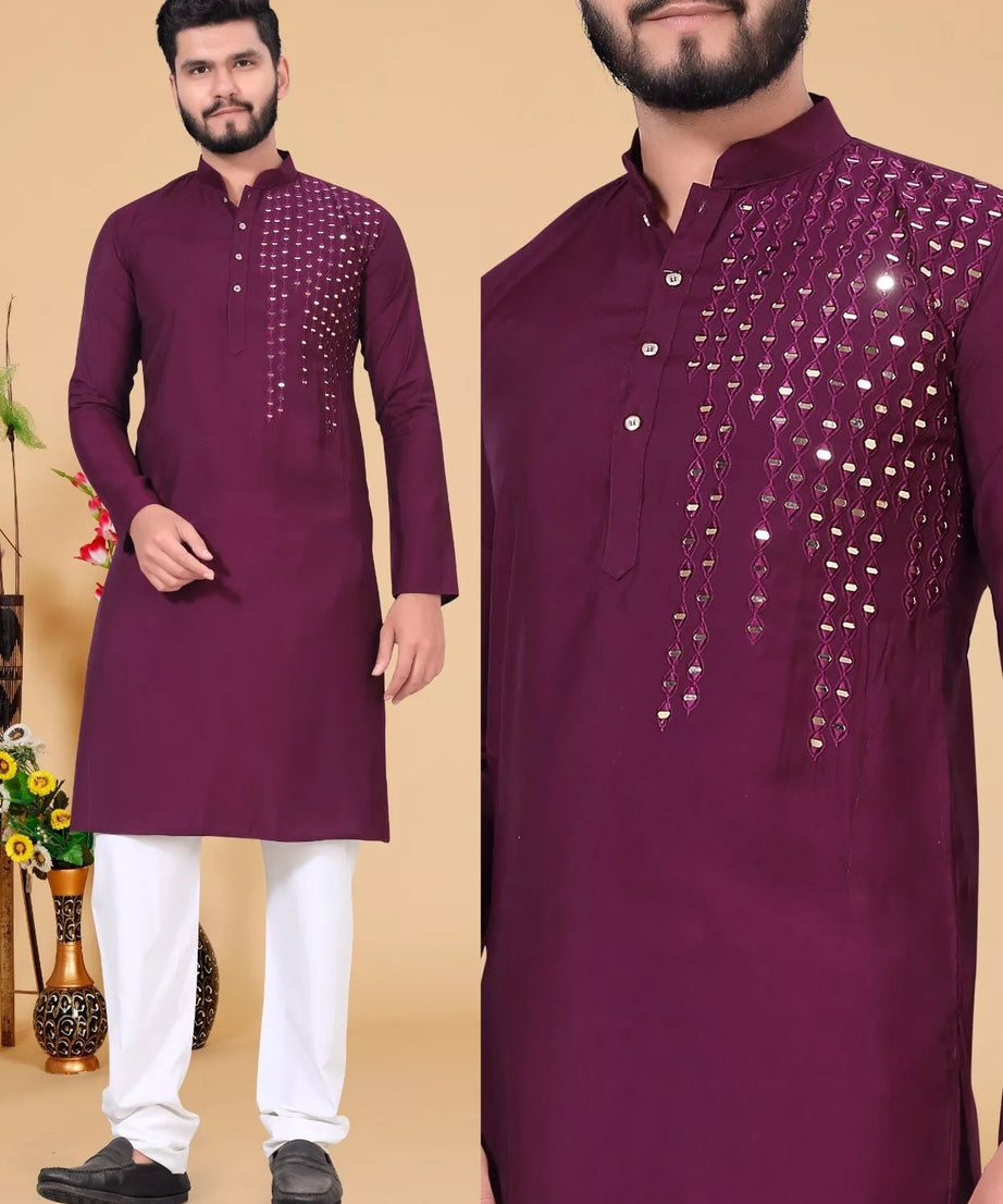 Viscose with kurta pajama set For Men's