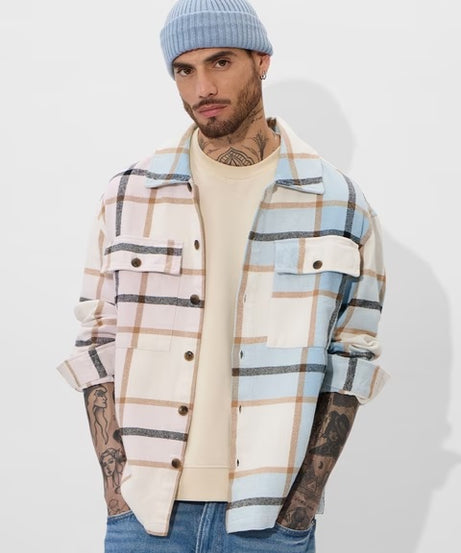 Blushing Skies Men Flannel Shackets