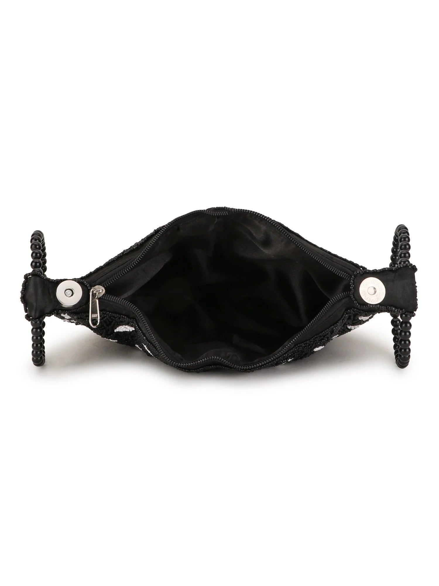 Dangle Abstract Embellished Faux Silk Potli Bag