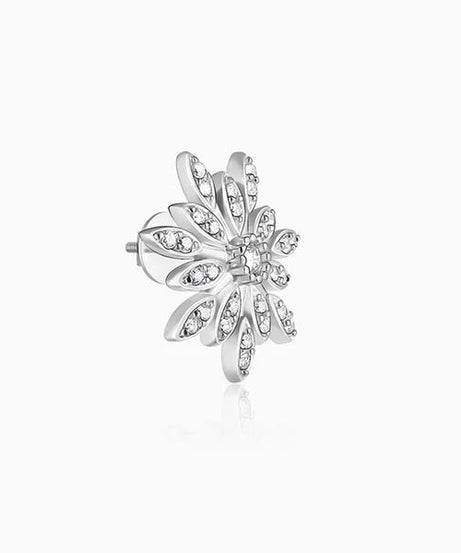Silver Classic Flower Romance Earrings