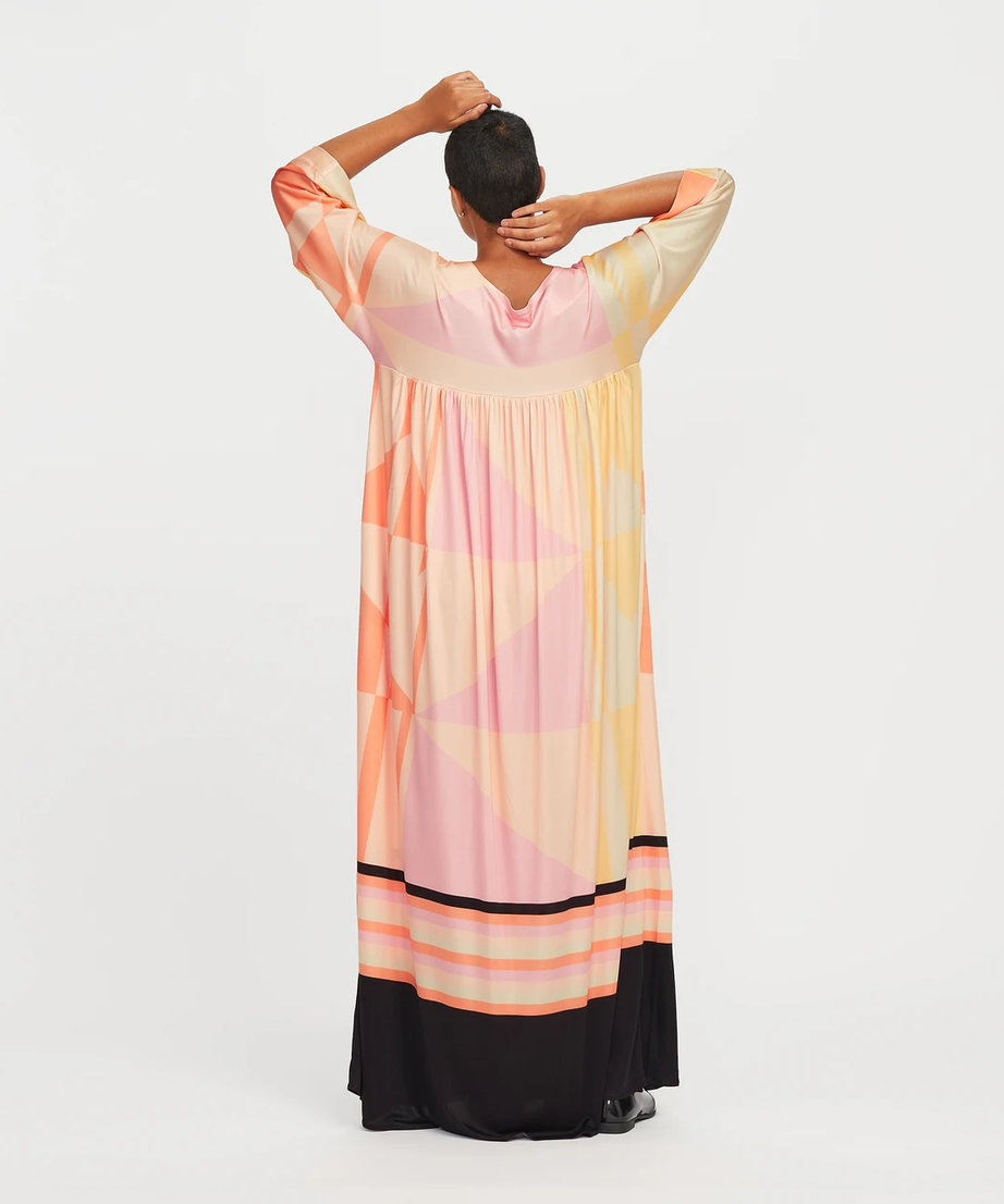 Flowy Rayon Cotton Maxi Kaftan, Lightweight and Breathable Caftan For Women's