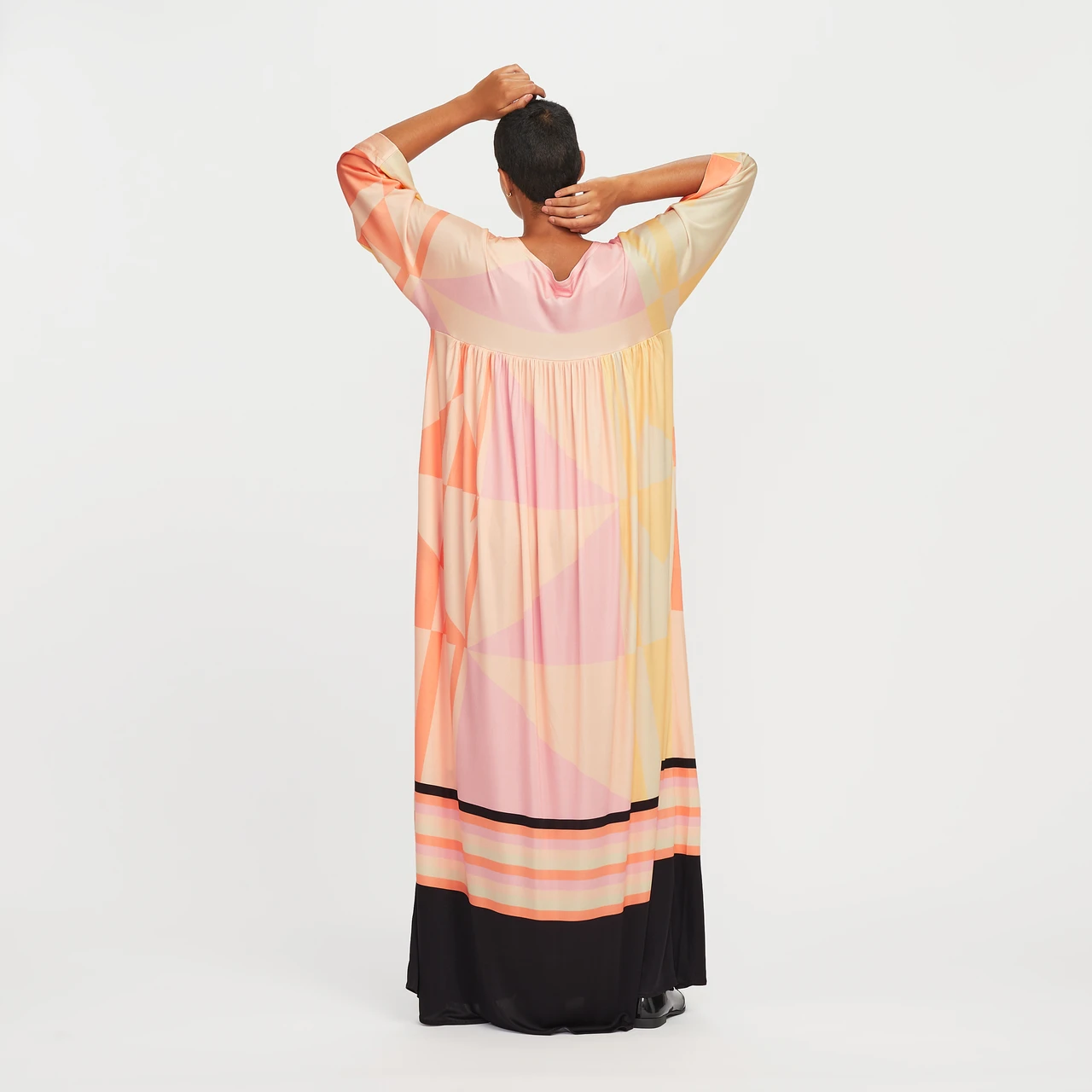Flowy Rayon Cotton Maxi Kaftan, Lightweight and Breathable Caftan For Women's
