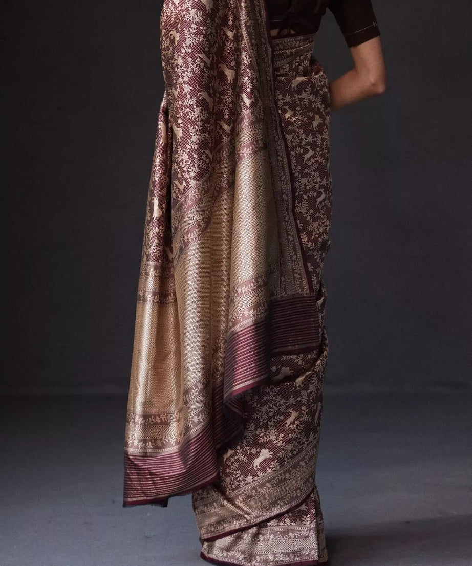 Classic Wedding Banarasi Soft Silk Sari & Blouse