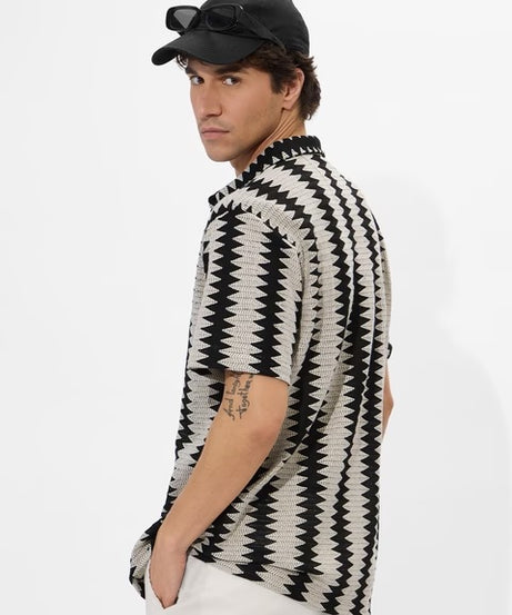 Chevron Men Textured Shirts
