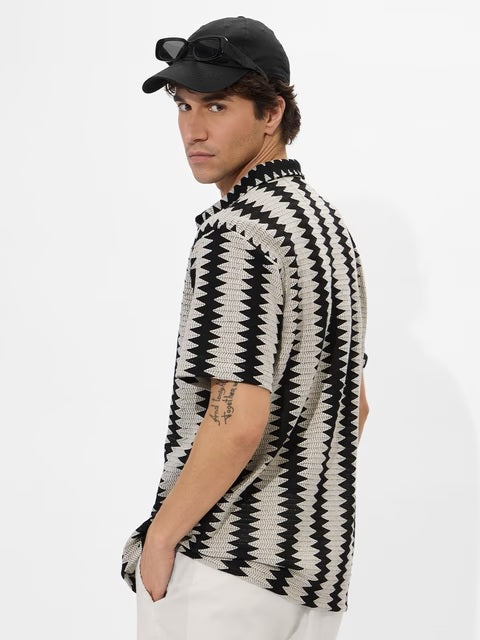 Chevron Men Textured Shirts
