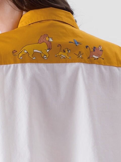 The Lion King Women Oversized Cropped Shirts