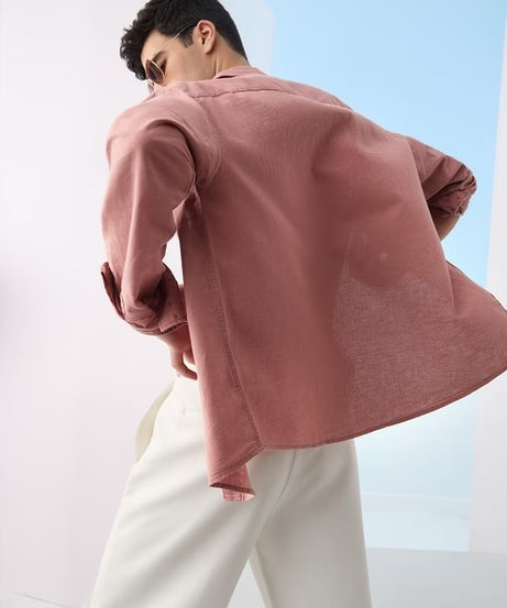 Rosewood Cotton Linen Shirts