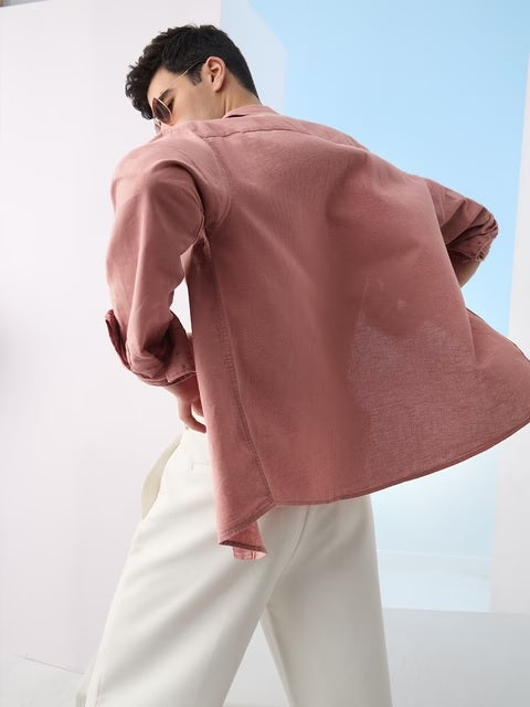 Rosewood Cotton Linen Shirts
