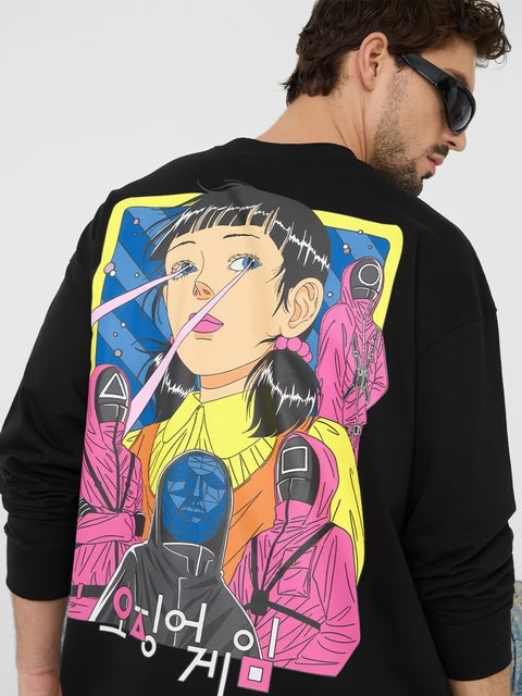 Squid Game Players Oversized Full Sleeve T-Shirts