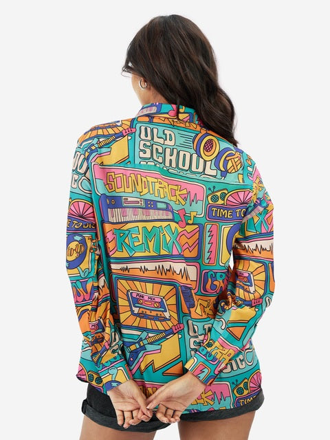 TSS Originals Musical Vibe Women Boyfriend Shirts