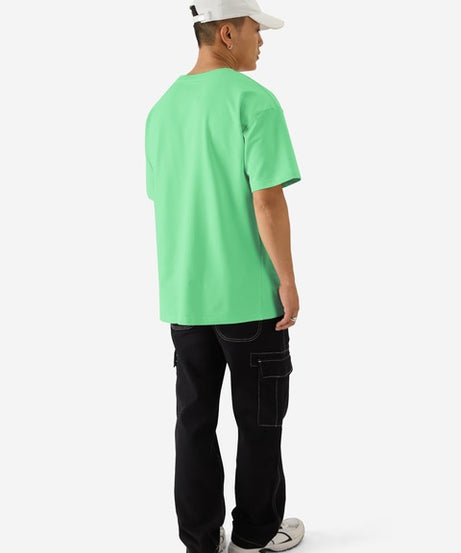 Solids Spring Bud Green Oversized T-Shirts