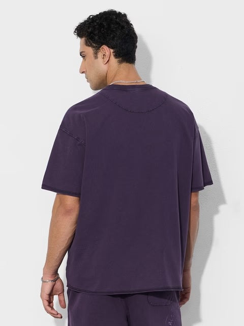 Mr. Souls Purple Oversized T-Shirts