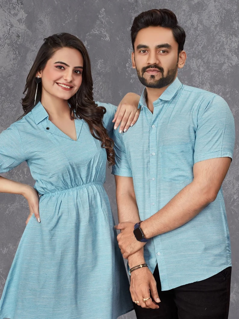 Premium Slub Cotton Couple Combo Set