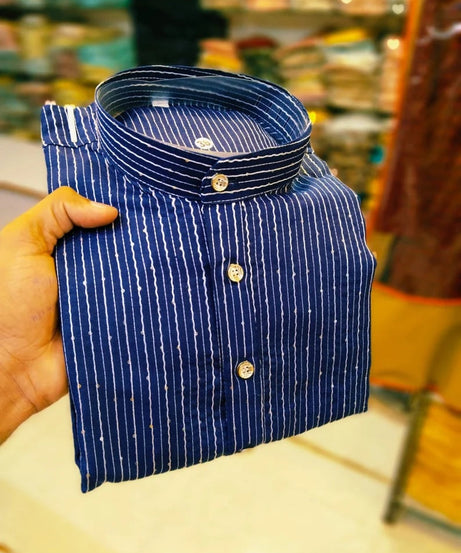 Men's Crossed Kurta Pajama Set For Men's