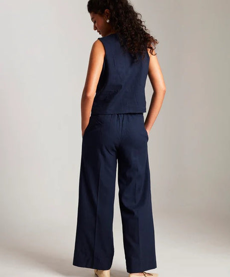 Navy Co-Linen Waistcoat Set