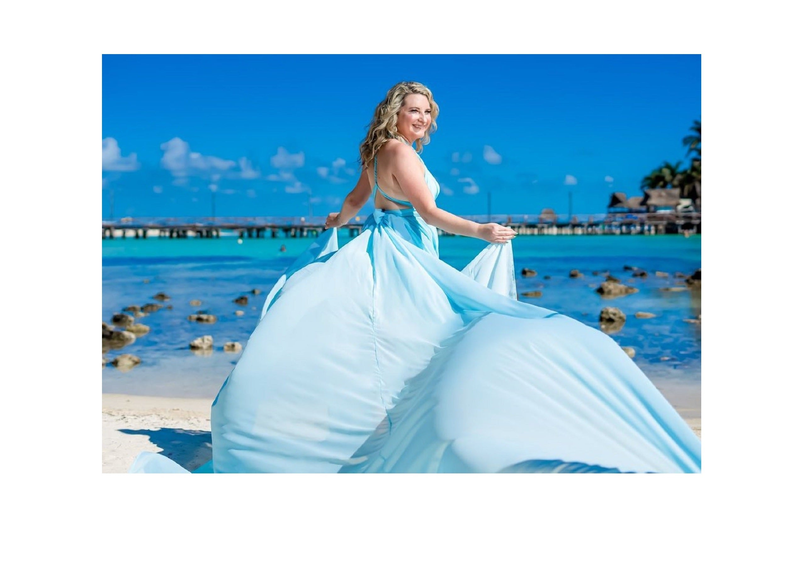 Long Flying Dress | Flying Dress for Photoshoot | Long Train Dress