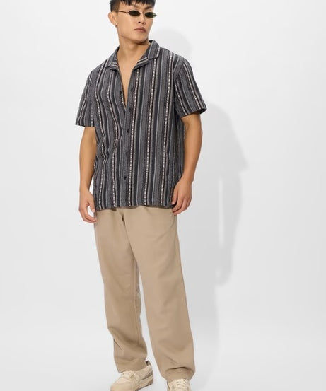 Cosmic Tribe Men Textured Shirts