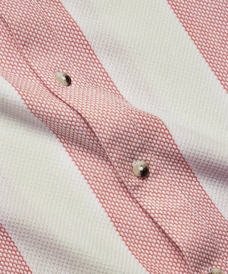 Textured Stripes Cerise Men Textured Shirts