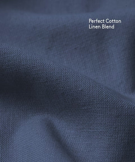 Deep Blue Cotton Linen Shirts